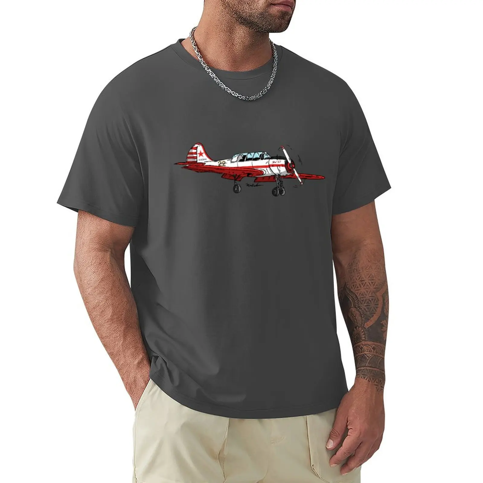 

YAK-52 Russian Trainer T-Shirt blanks plus size tops blacks mens t shirts