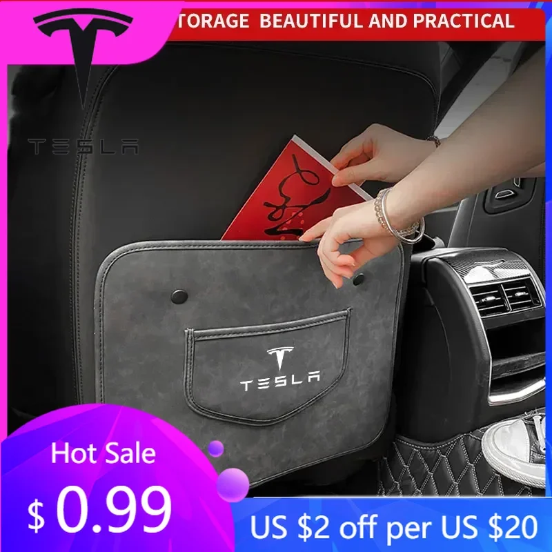 

Car Sticker For Tesla Model 3 Y Juniper Highland 2020-2026 New 2025 Hot Car Seat Back Protector Pad Anti-kick Mat For Tesla Mode