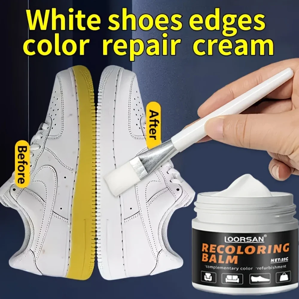 Image of 30g/1 Stück Weiße Schuhkanten-Reparaturcreme Professionelle Leder-Sneaker-Stiefel-Farb-Reparaturpaste Einfache Anwendung Kratzer Farbverblassung