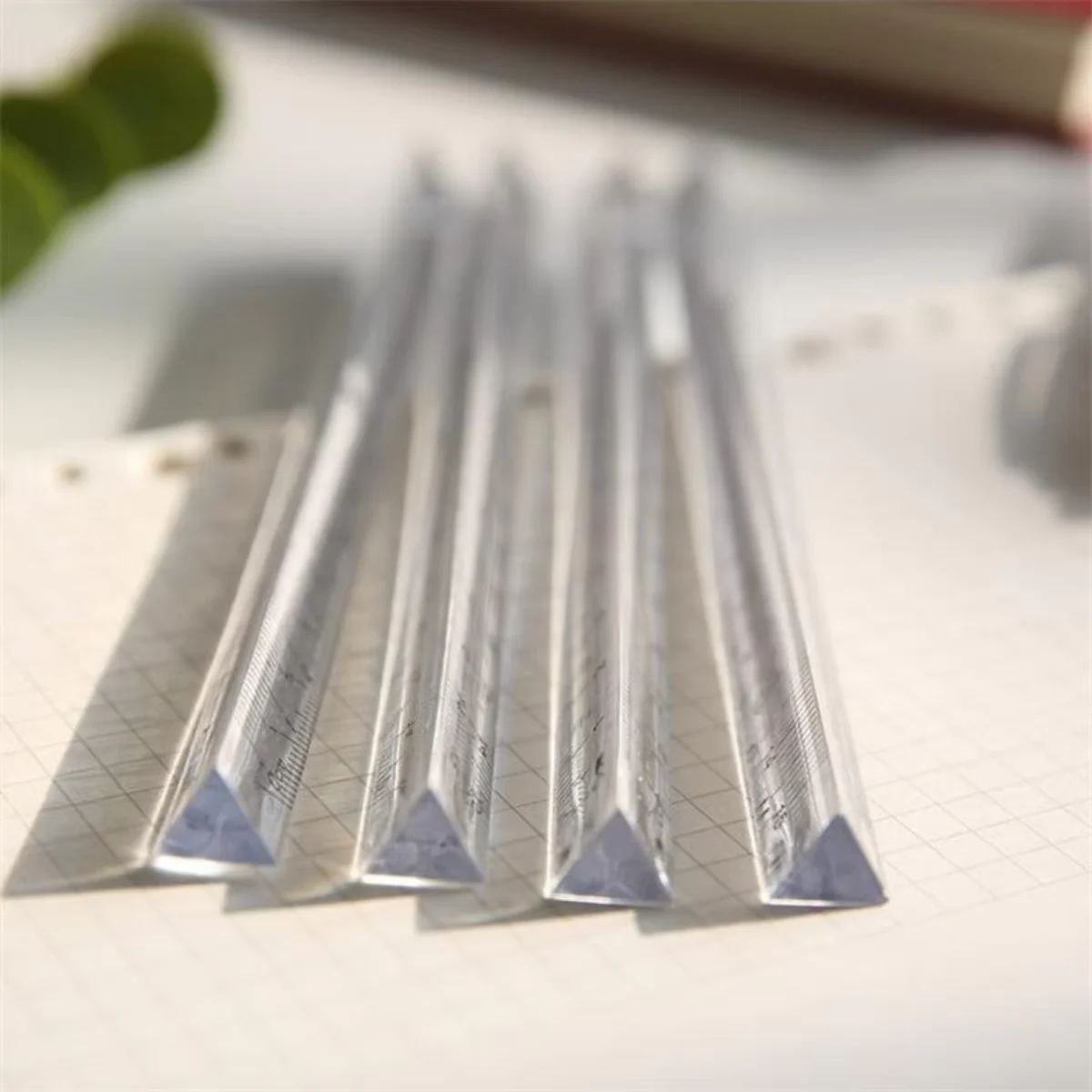 1 قطعة حاكم مثلث شفاف اللوازم المدرسية والمكتبية القرطاسية