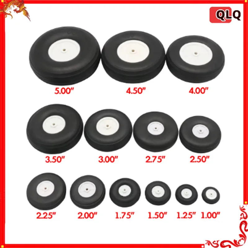 Roda de borracha elástica alta 2 tamanhos para avião de asa fixa rc (diâmetro 25/32/38/45/55/64/76/88mm) pode para pneus de robô diy