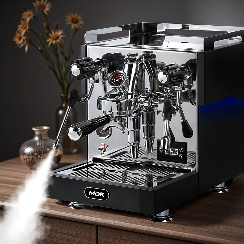 Commercial Household RV Car Espresso Machine EU/US Plug Manual Electric Ambient Light Metallic Texture For Hotels Brew Systems