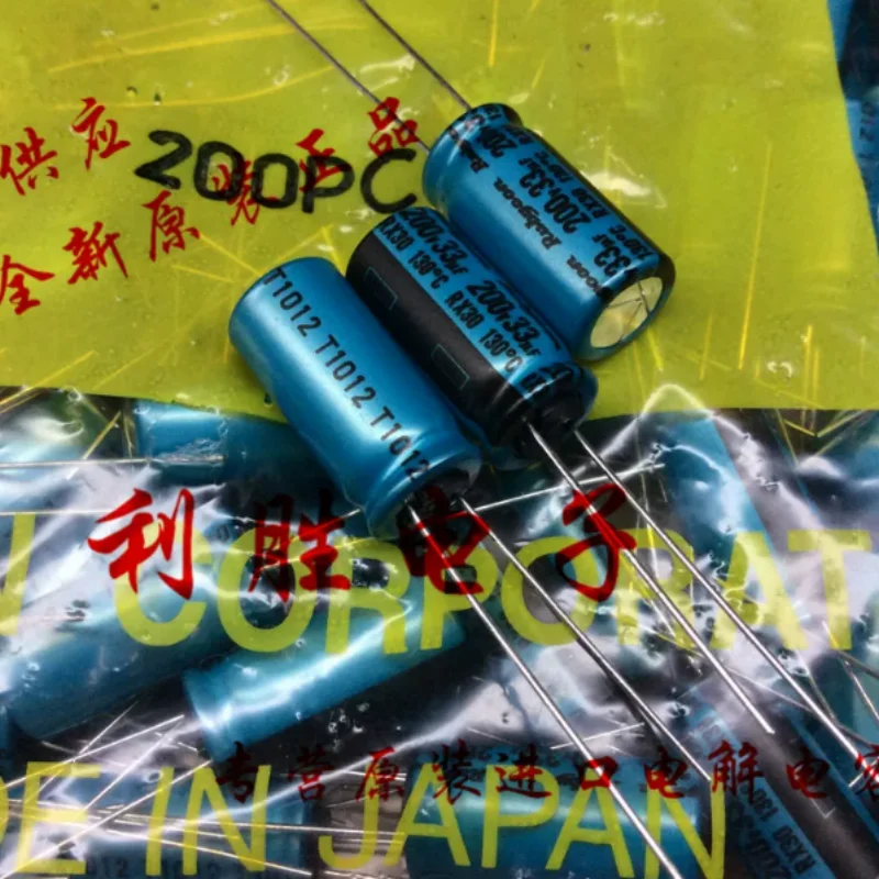 10PCS-100PCS Original Japanese ruby aluminum electrolytic capacitor 200V33UF 10X20 RX30 130 degree high temperature resistance