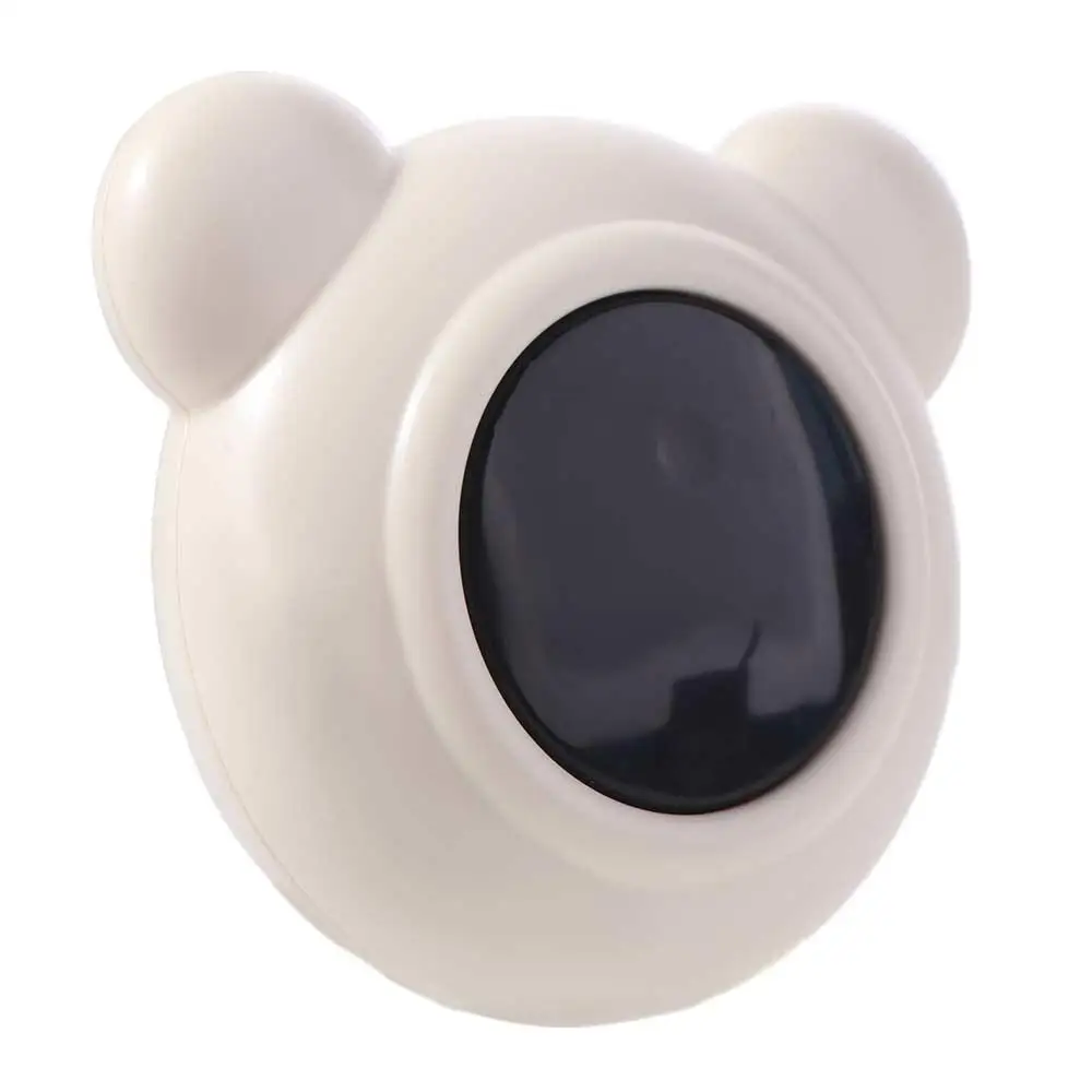 الإبداعية الكرتون استشعار درجة الحرارة الدب على شكل العائمة الطفل ميزان حرارة المياه جولة الجسم USB قابلة للشحن #3