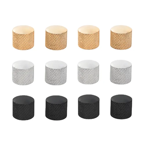 Imagen 1 del producto Perillas de Control de tono de volumen de guitarra de Bajo Eléctrico de Metal, perillas de cúpula, piezas y accesorios de guitarra, tapa de botón, interruptores de Control de tono, 4 piezas