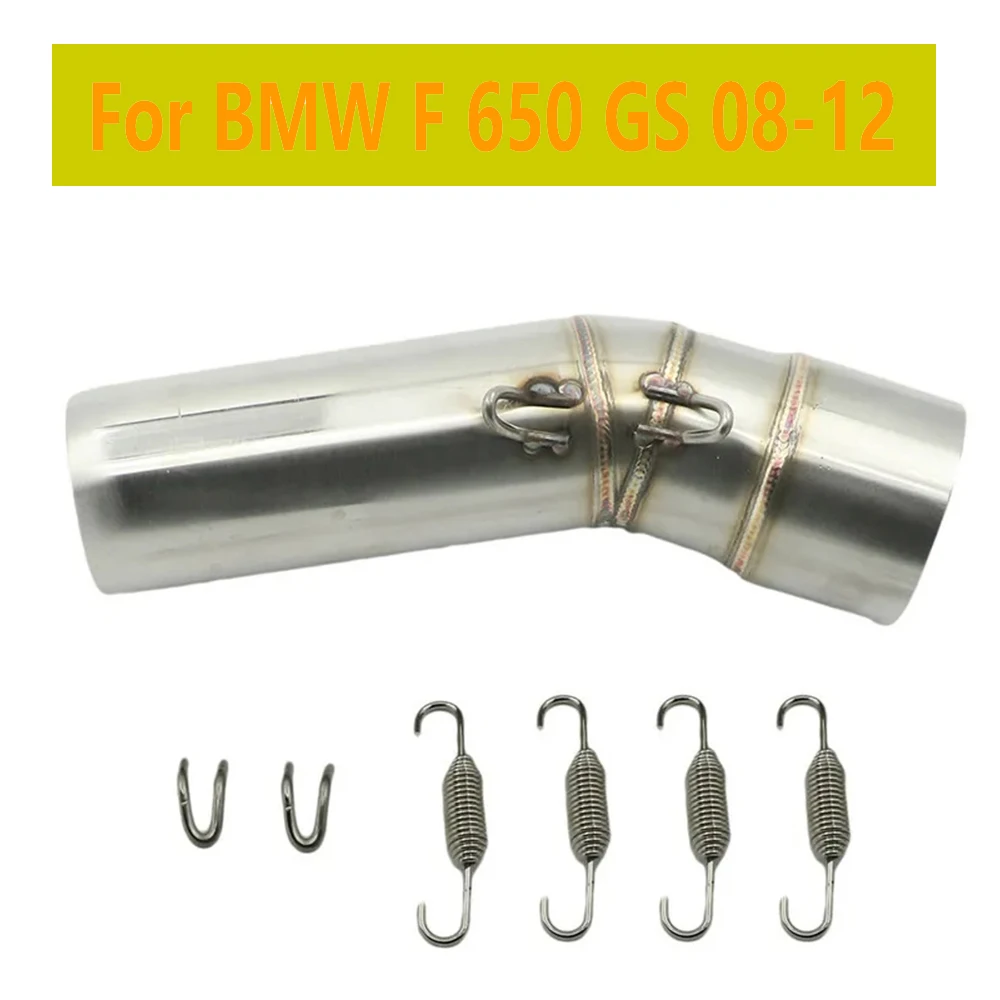 

51mm Moto Exhaust Muffler Middle Link Pipe Escape For BMW F 650 GS 08-12, F 700 GS 13-17, F800GS 08-17, F 800 GS ADV 13-17