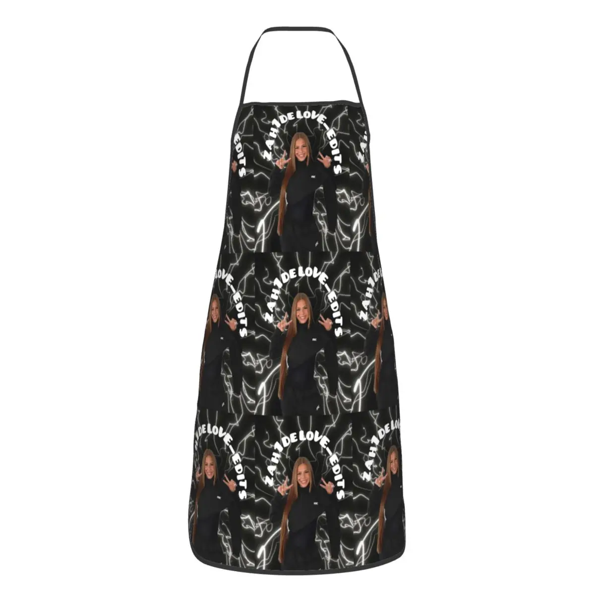 Zahide Merch Graphic Print Aprons Chef Cooking Tablier Sleeveless Bib Kitchen Cleaning Pinafore for Women Men Gardening