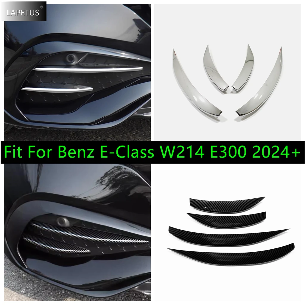 

Shiny / Carbon Fiber Car Front Fog Lights Lamp Cover Trim For Mercedes Benz E-Class W214 E300 2024 2025 ABS Interior Accessories
