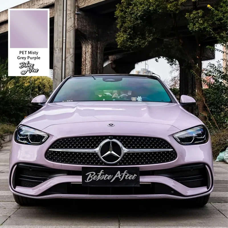 공장 도매 PET 라이너 광택 크리스탈 연보라색 변색 장식 필름 자동차용