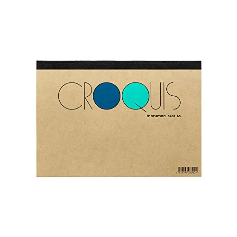

Croquis Premium Quality Drawing Pad, A5, 5.83" x 8.27", Acid-Free Drawing Paper, Durable TSK Thread Binding, Classic Cardboard