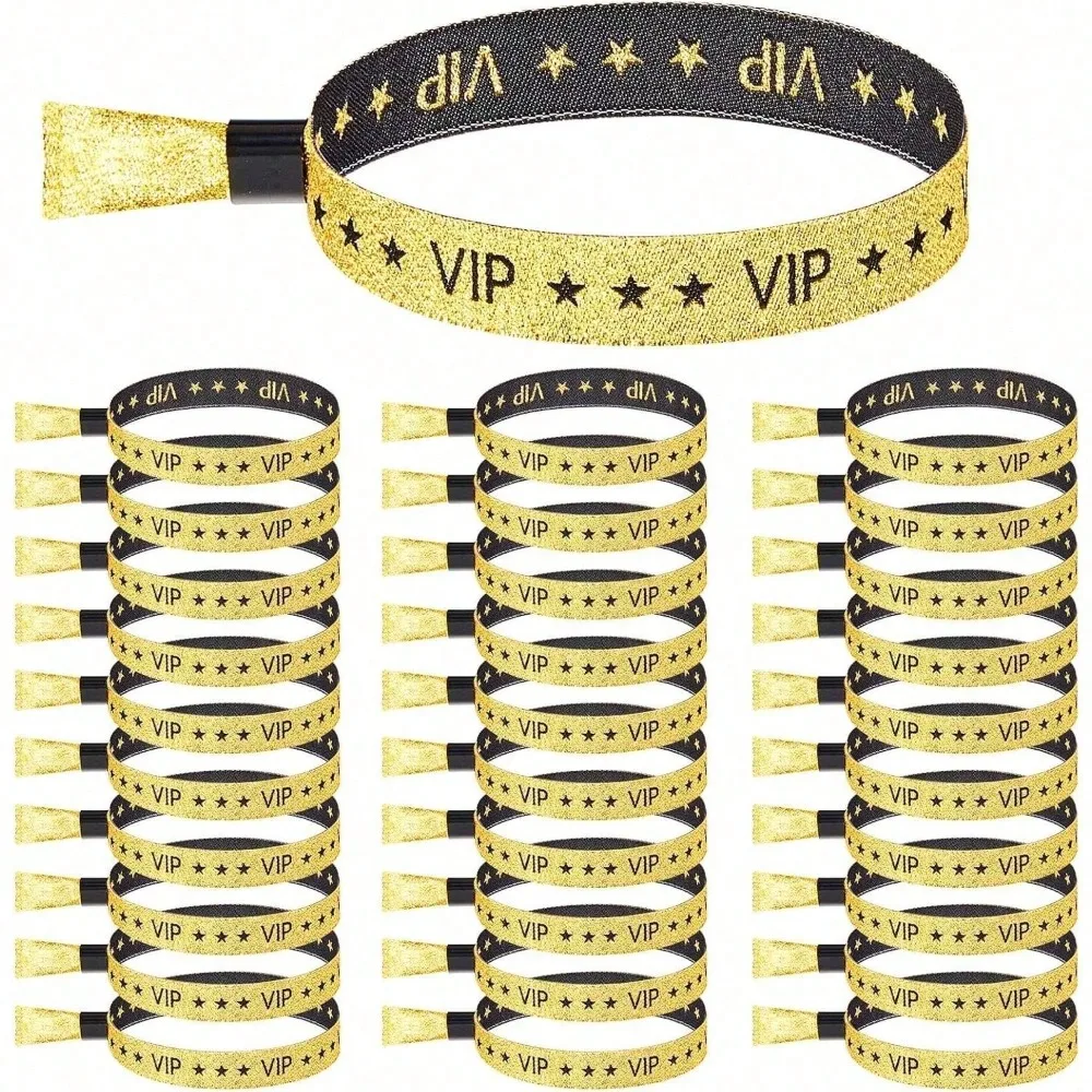 7/12 piezas pulseras VIP pulseras de fiesta pulseras de tela brazaletes para eventos pulseras VIP para eventos para fiesta de boda