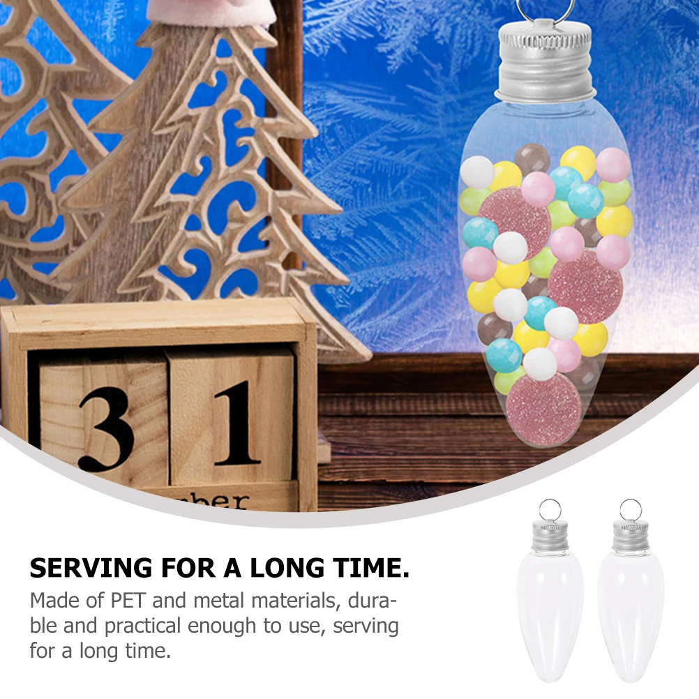 

20pcs PET35ML Bottles Sealing Clear Plastic Juice Drink Storage Light Bulb Bottle Home Decor