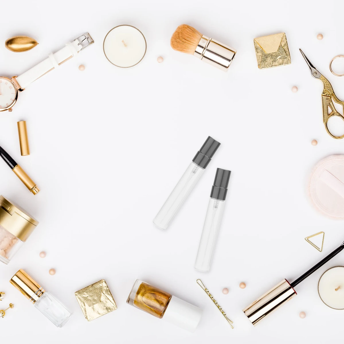 

10Pcs 10Ml Compact Spray Bottle Set Refillable Glass Mist Sprayer for Outdoor Travel Use Fine Atomizer Empty Liquid