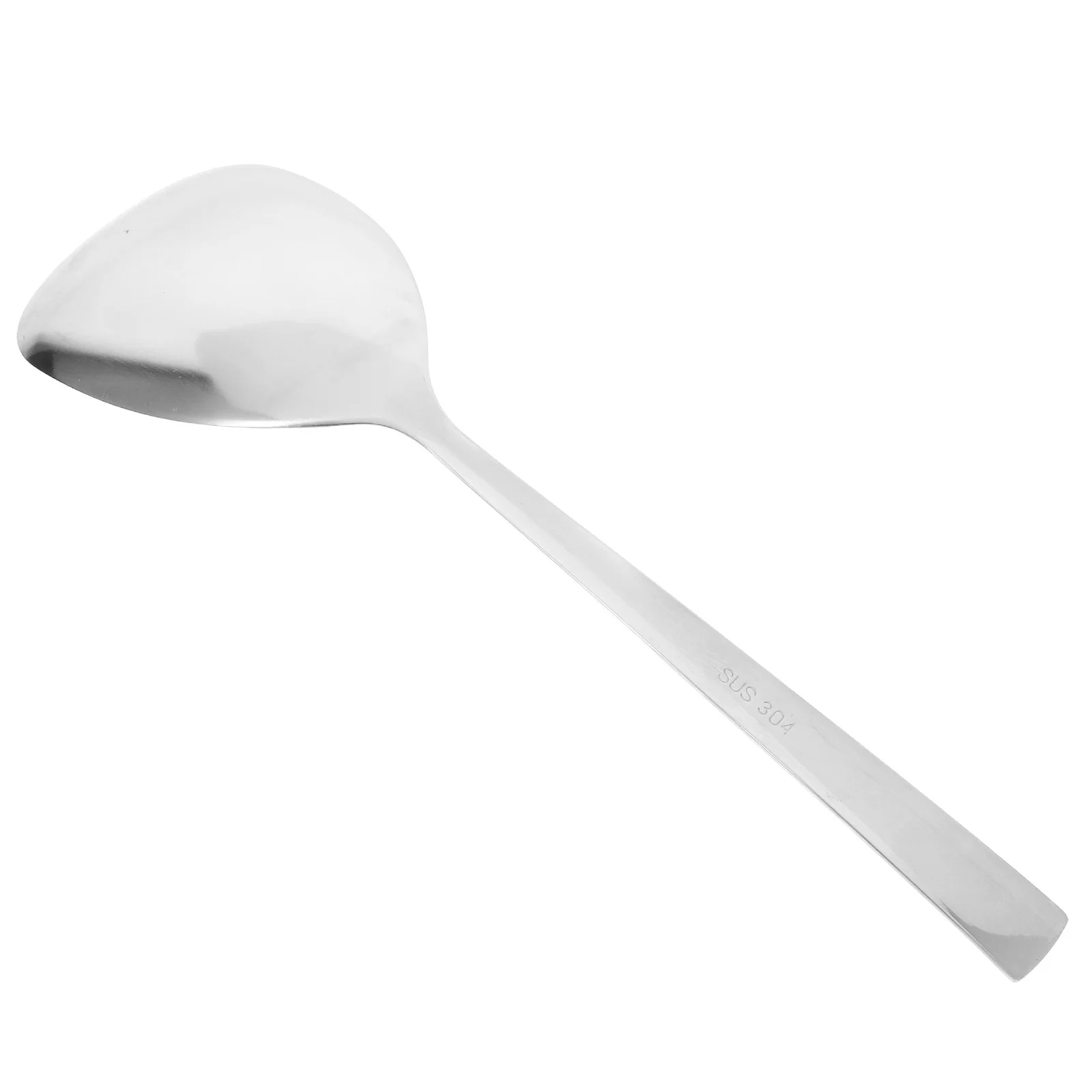 

Big Triangular Stainless Steel Rice Scoop Food Service Spoon Kitchen Accessory Sturdy Rice Paddle for Household Restaurant