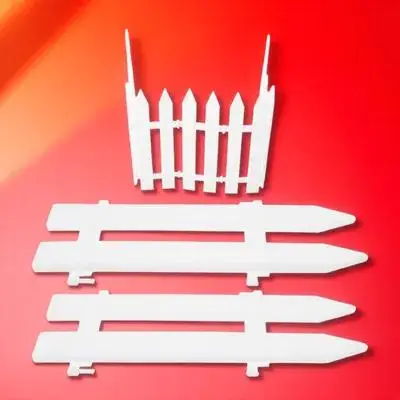 

10pcs Plastic For Garden Lawn Yard Display Outdoor Decor Simulation Fence Courtyard Mall Hotel Decoration Fence