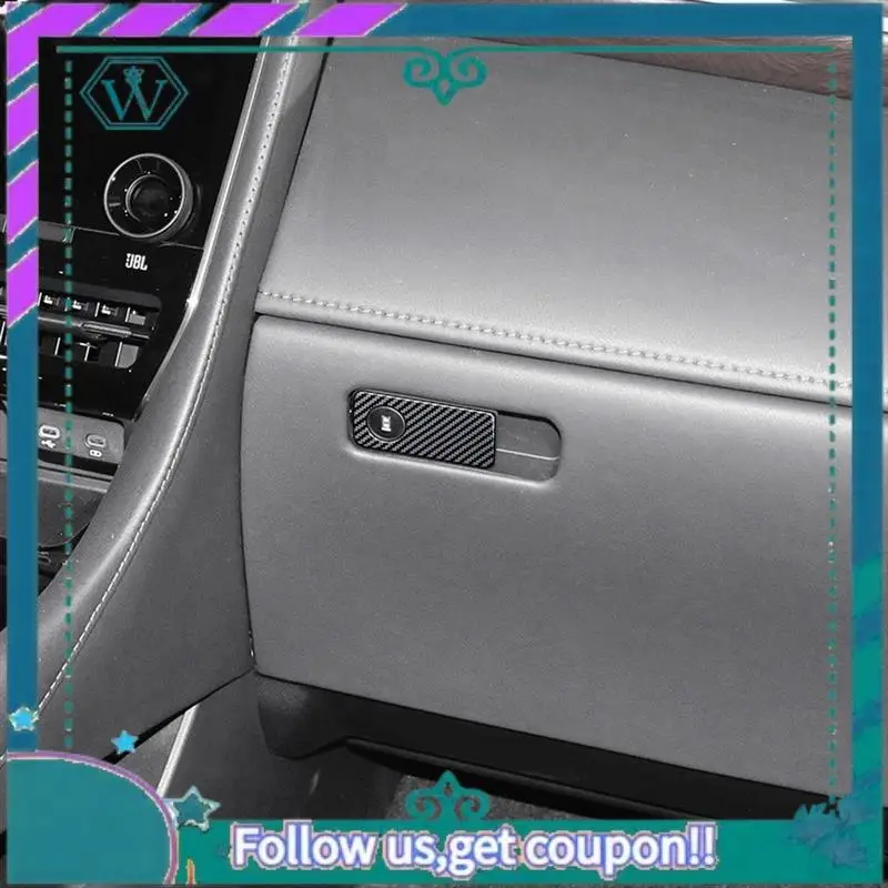 

AA92-Car Passenger Storage Box Button Trim Frame Sticker For Toyota ALPHARD/VELLFIRE 40 Series 2023+ Carbon Fiber LHD