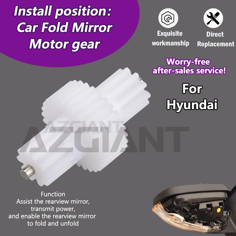 

1/4/5PCS AZGIANT Car Fold Mirror Motor inner 10/30T gear For Hyundai Veracruz/IX55/Sonata MK6 YF/Accent MK3 MC III Stufenheck