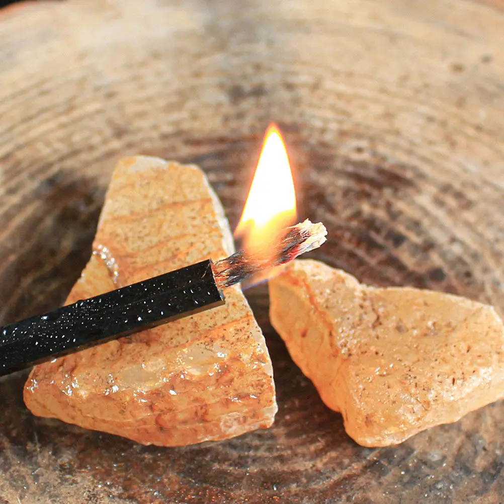 6Pcs Portable Fire Starter Hemp Rope Wick Outdoor Camping Hiking Survival Fire Light Cord Rope Wick Camping Cords