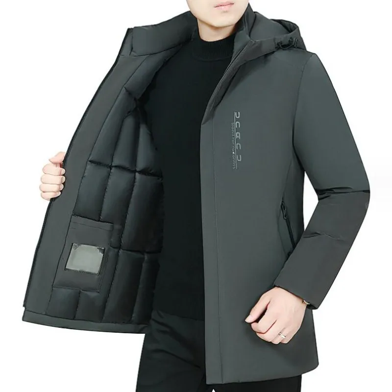 Veste à capuche pour homme, manteau épais, coupe-vent masculin, version coréenne, garde au chaud, vêtements d'extérieur d'hiver, 2023