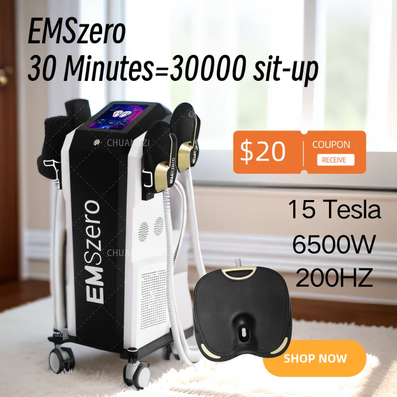 

Портативная профессиональная Электромагнитная стимуляция EMSzero 2024 Вт, фитнес-оборудование, новая радиочастотная Магнитная стимуляция мышц, формирование тела