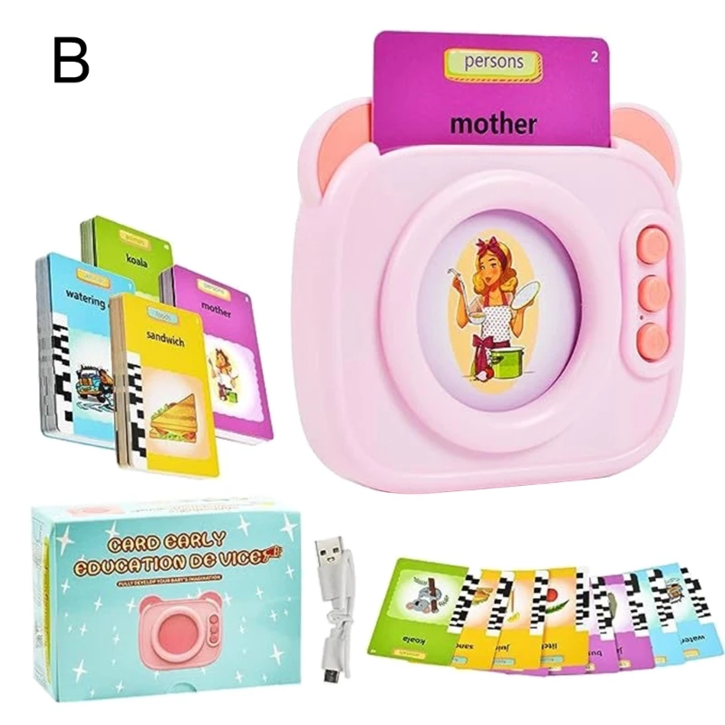 Children's Reading Machine with Talking Cards, Interactive Learning Device Reading Machine Language Learning Tool