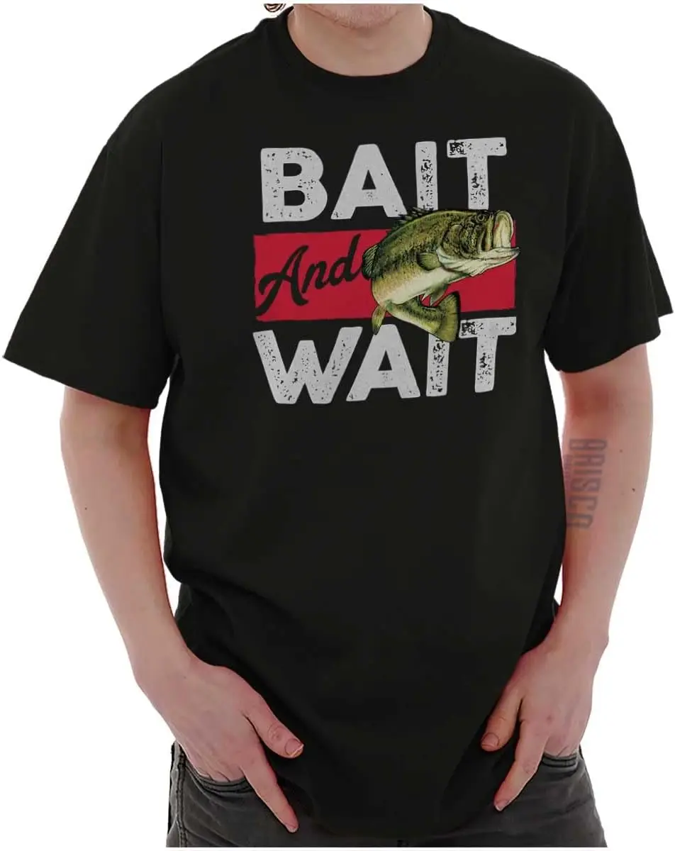 Fishing Largemouth Bass Bait Wait Graphic T Shirt Men or Women