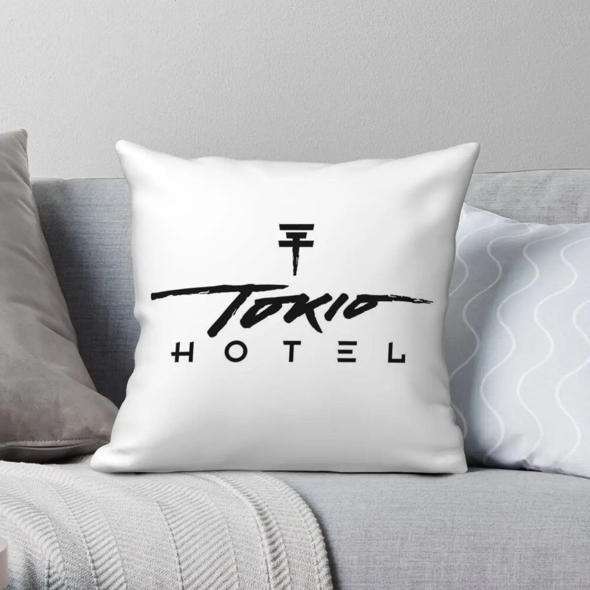 Tokio Hotel Square Pillowcase Polyester Linen Velvet Creative Zip Decorative Throw Pillow Case Home Cushion Cover