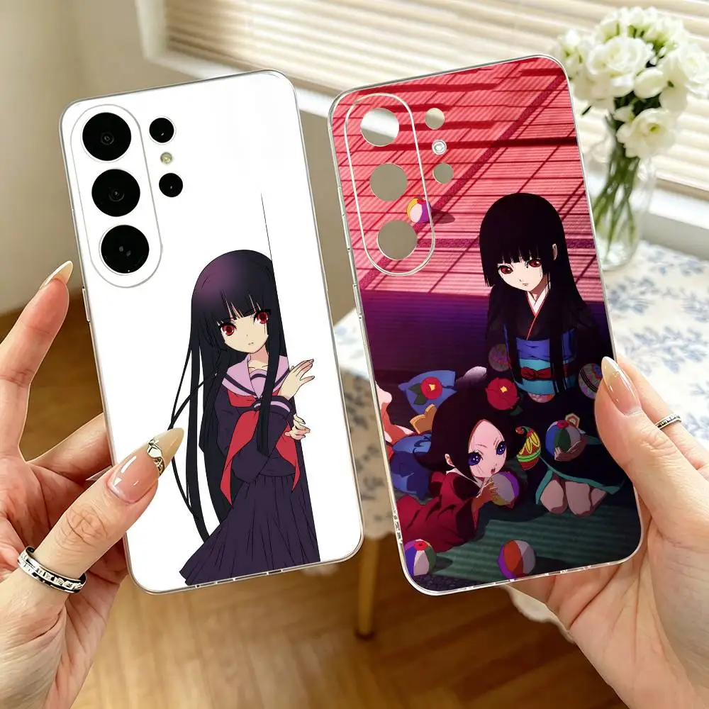 Anime Hell Girl Enma Ai  Phone Case For Samsung S25,S24,S21,S22,S23,S30,Ultra,S20,Plus,Fe,Note,10,9,5G Transparent Cover
