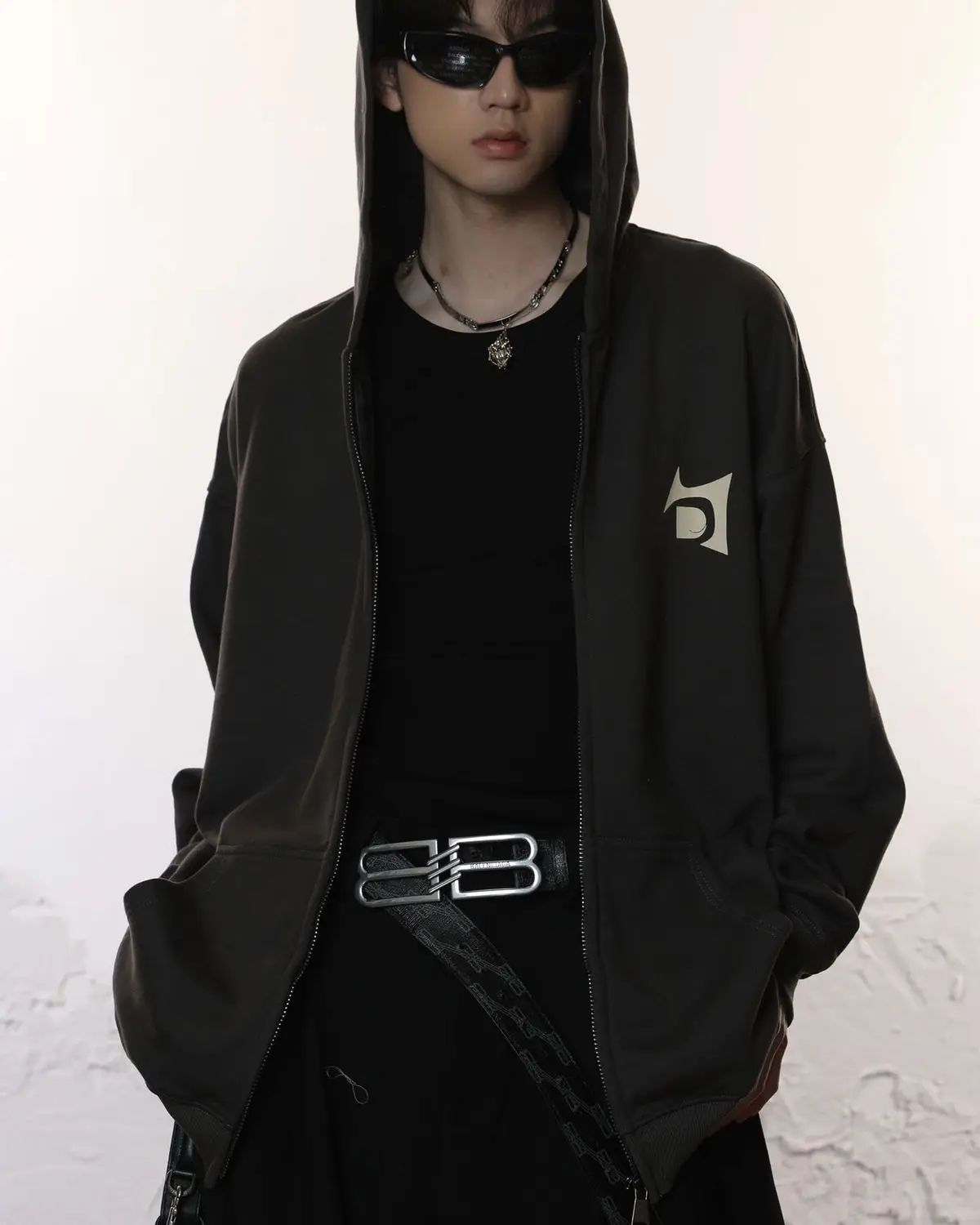 Hooded Sweatshirt Design Printed LOGO Autumn New Loose Zipper Cardigan Jacket Trendy