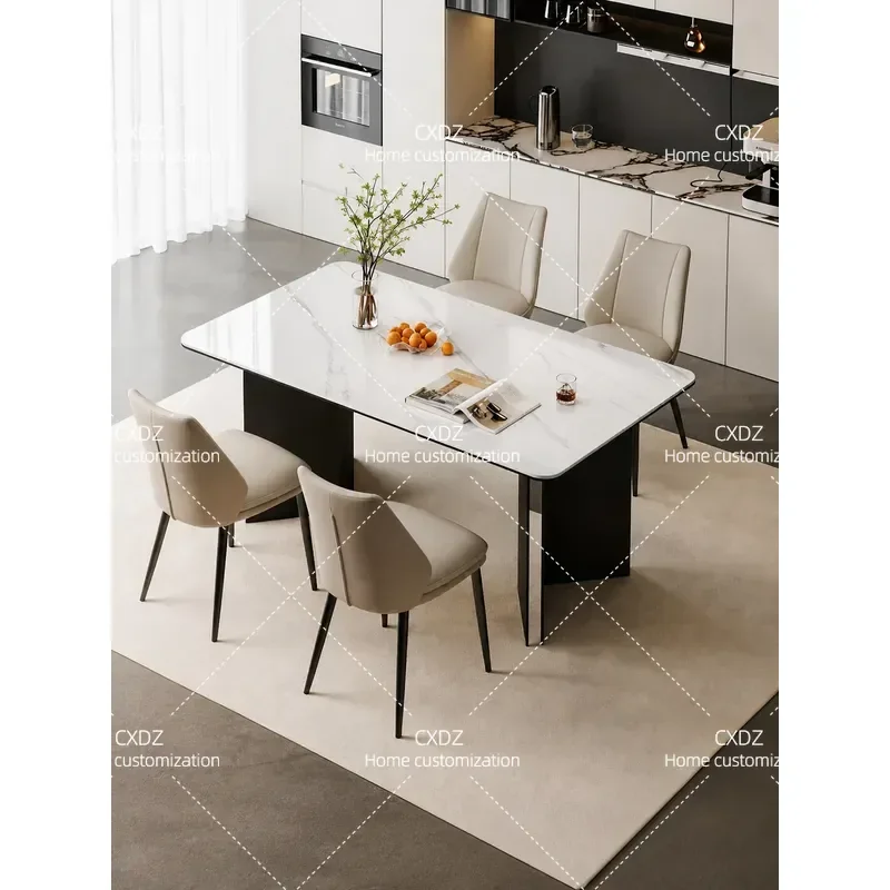 Minimalist Slate Dining Table and Chair Set Living Room Light Luxury Premium Home Furnishing 2026 New