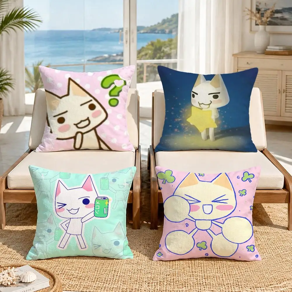 Character Toro InoueS Cushion Cover Soft Pillow Cover Two‑Side Printing Throw Pillow Case for Sofa Pillowcase Home Decoration