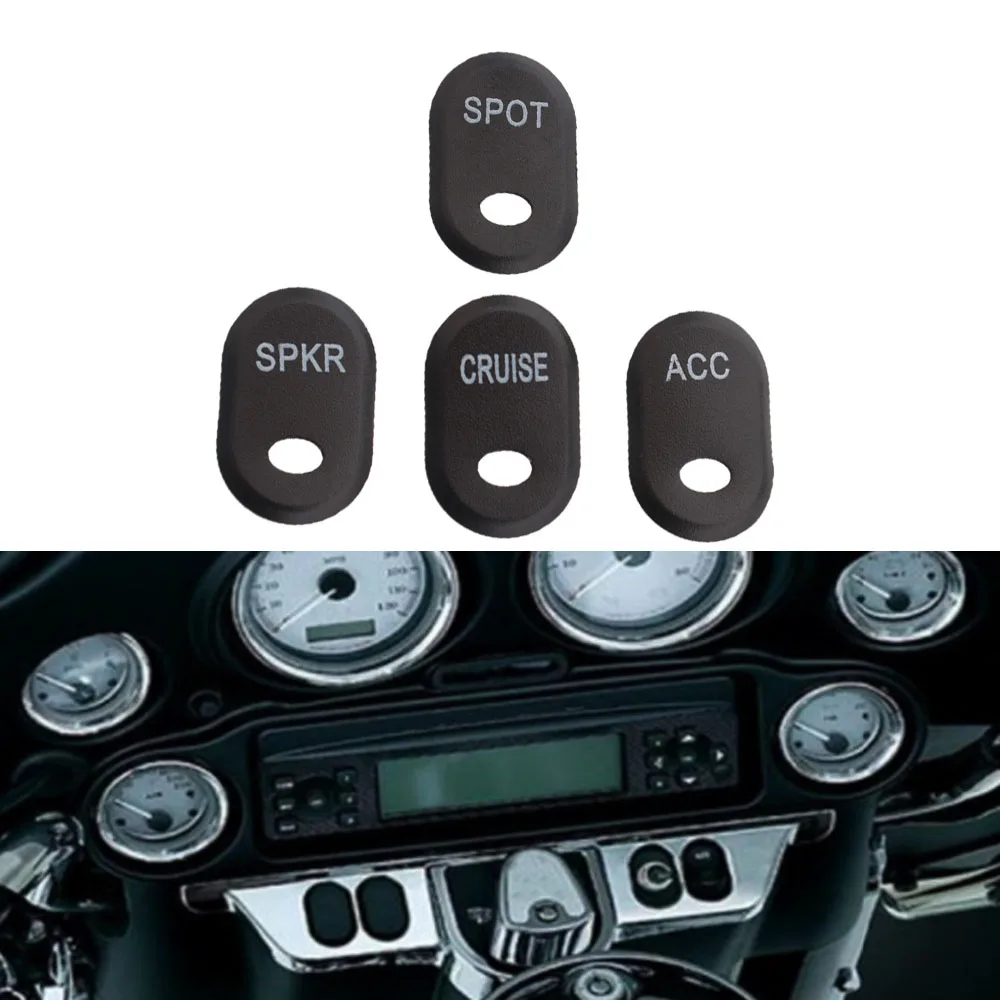 

Аксессуары для мотоциклов, 4 шт., крышки переключателей, черный алюминиевый сплав, подходят для HARLEY Electra Glide Ultra Classic FLHTCU/I 1996-2013