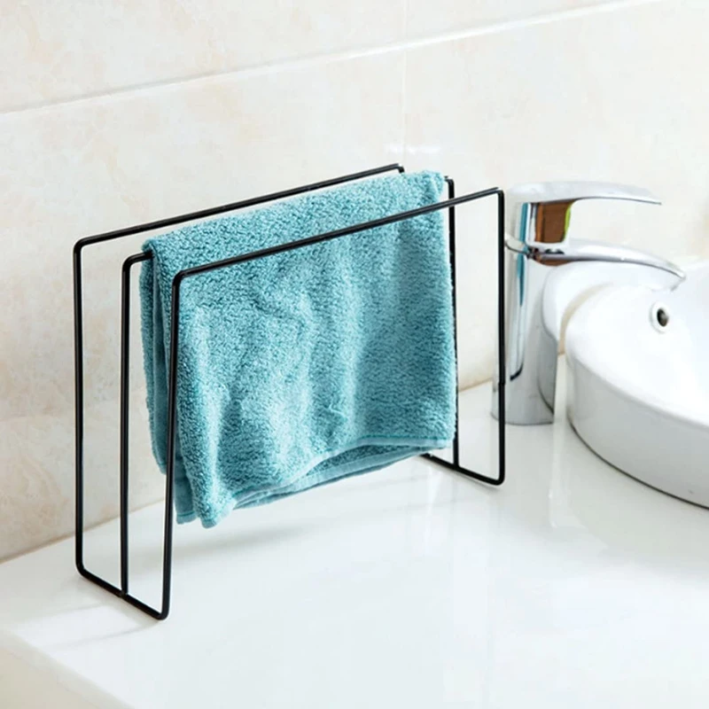 3-Tier Iron Dishcloth Rack Rag Hanger Bath Towel Dryer Drain Holder Rag Organizer,Kitchen Towel Storage Drain Rack