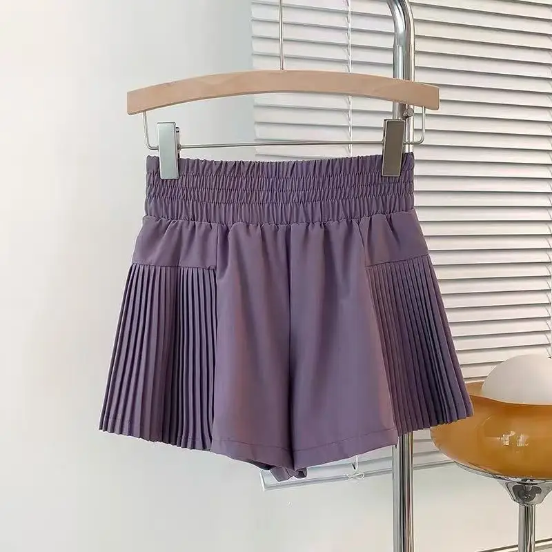 Damen-Sportshorts mit Taschen, schnelltrocknende Shorts, hochtaillierte, zweiteilige Yoga-Hose, Lauf- und Fitness-Shorts für den Sommer – Detail 20