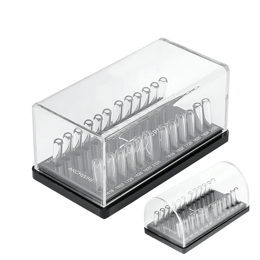 1PCS Dental Acrylic Organizer Holder Box Round/Rectangular Arch Wires Case For Placing Orthodontic Arch Wires Dental Lab