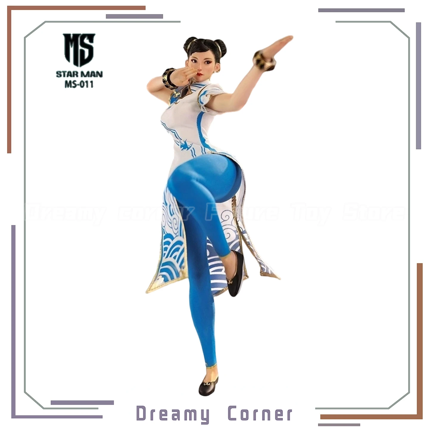 

【In Stock】Original STAR MAN MS-011 CHUN-LI Female Fighter Blue Cheongsam 1/6 Action Figures Models Toys Collection Ornaments