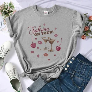 سابرينا كاربنتر تي شيرت نسائي رسومي ، أنيمي ملابس الشارع ، ملابس بنات ، 2000s أفضل 10 مبيعا سابرينا كاربنتر - رقم 2