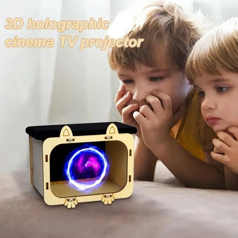 Upgraded DIY 3D Holographic Cinema Mobile Phone Projector Scientific Experiment Materials Children's Educational Technology Toys