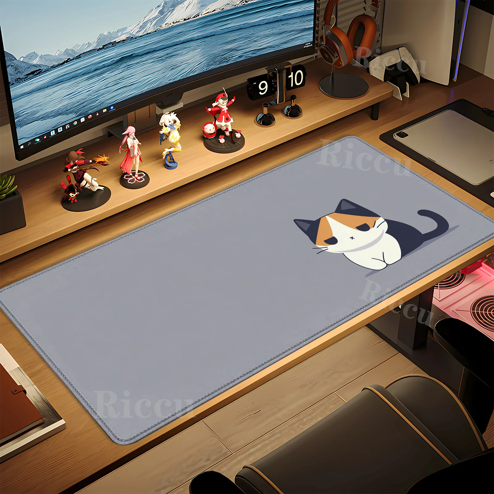 Funny cartoon cat Mouse Pads Cute Cat Computer XXL teclado Mausepad Company desk mat Large Kawaii Cushion Office Accessories Rug