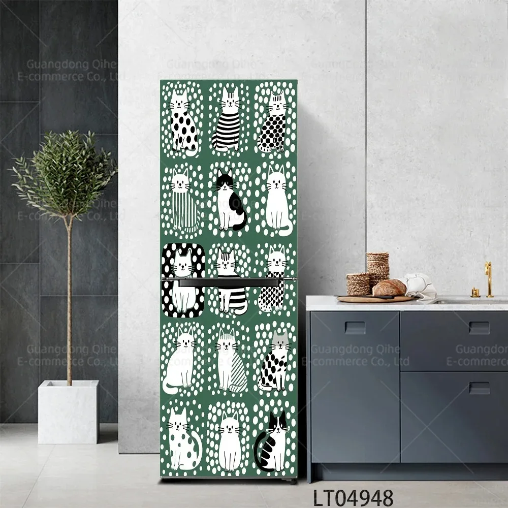 Immagine 7: Adesivo Murale per Frigorifero con Poster Birra Retrò, Design Cabina Telefonica, Impermeabile, per Cucina, Pellicola Vinilica per Porta Frigo