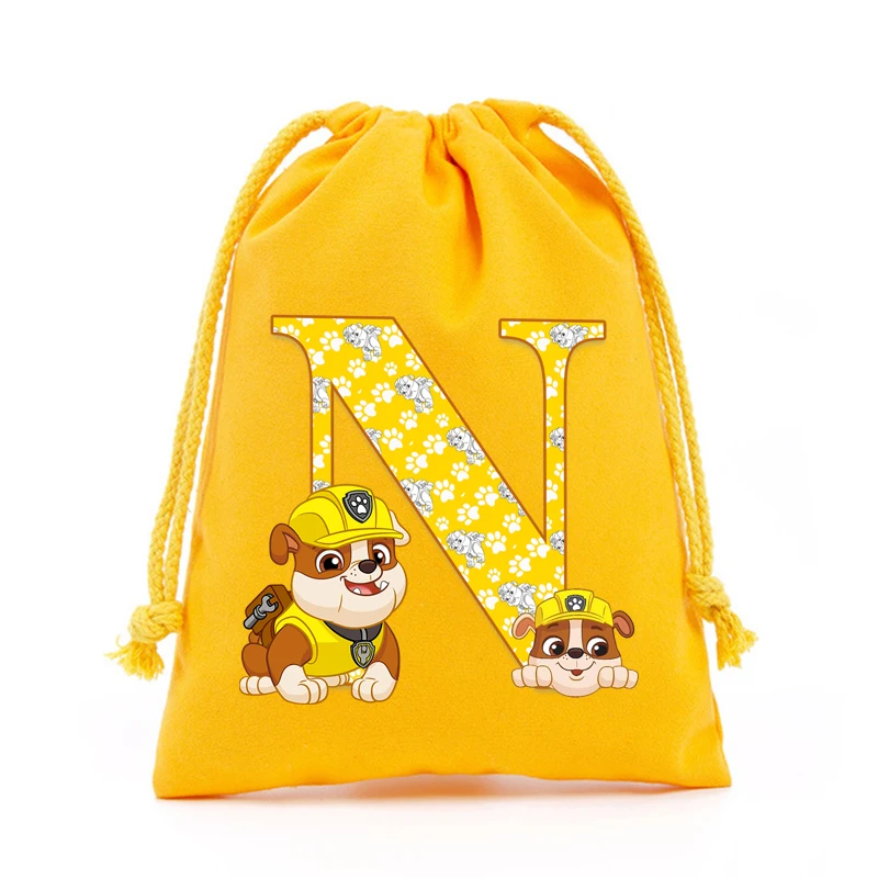 باو باترولز الرباط حقيبة التخزين المهبل A-Z رسالة الحلوى هدية حزمة الكرتون مفتاح الحقيبة سماعة كابل بيانات أكياس الغبار