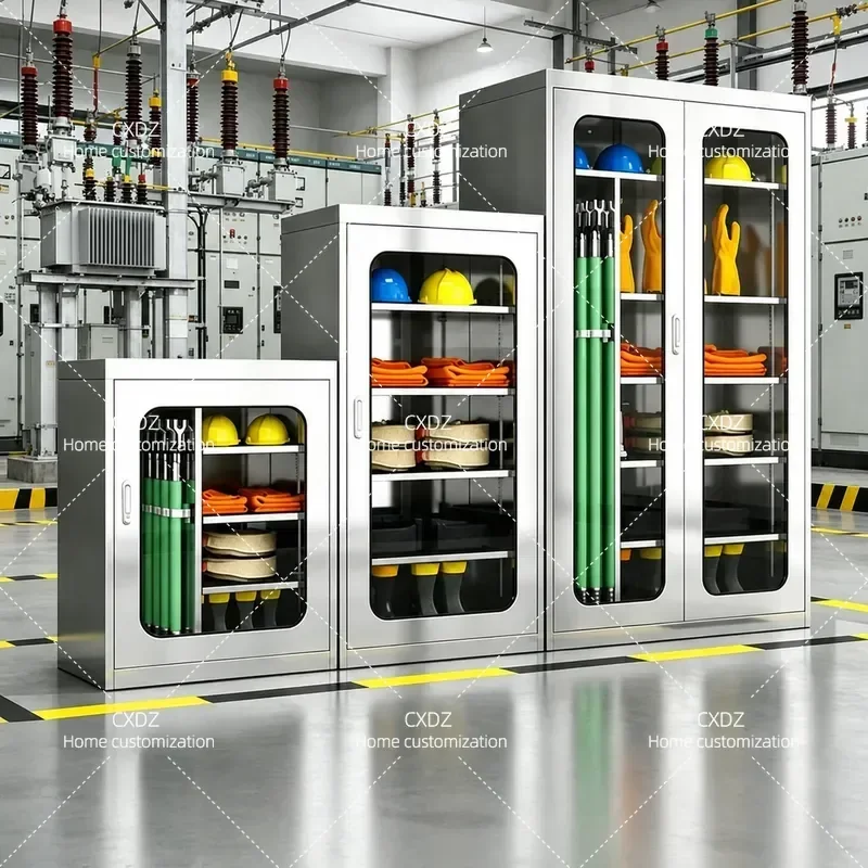 304 Stainless Steel Power Safety Tool Cabinet Insulated Storage Box for Electrician High Voltage Distribution Room
