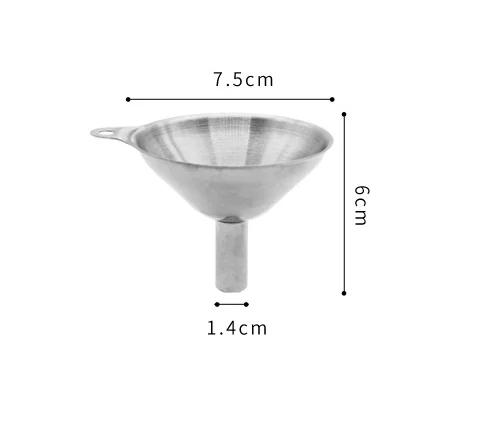 Food Safe Stainless Steel Funnel Set 3 Pieces for For MINI Bottles Oil Wine Pouring Hanging Loop Brushed Interior Rust Resistant
