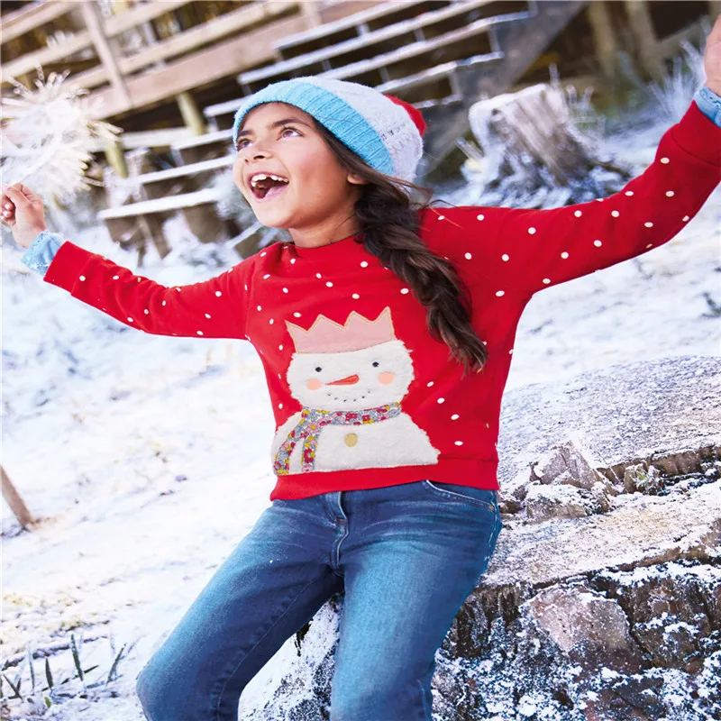 

Snowman 2-7T Christmas Boys Girl Sweatshirts Long Sleeve Children Baby Clothing Toddler Hooded Shirts Costume Kids Shirts