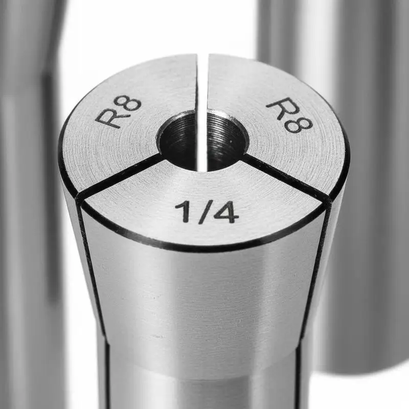 

13 pcs Precision R8 Collet Set, 1/8'' - 7/8'', 45# Alloy Steel Mill Collet Chuck 0.0012"/30μm TIR with 13 Labeled Storage Box