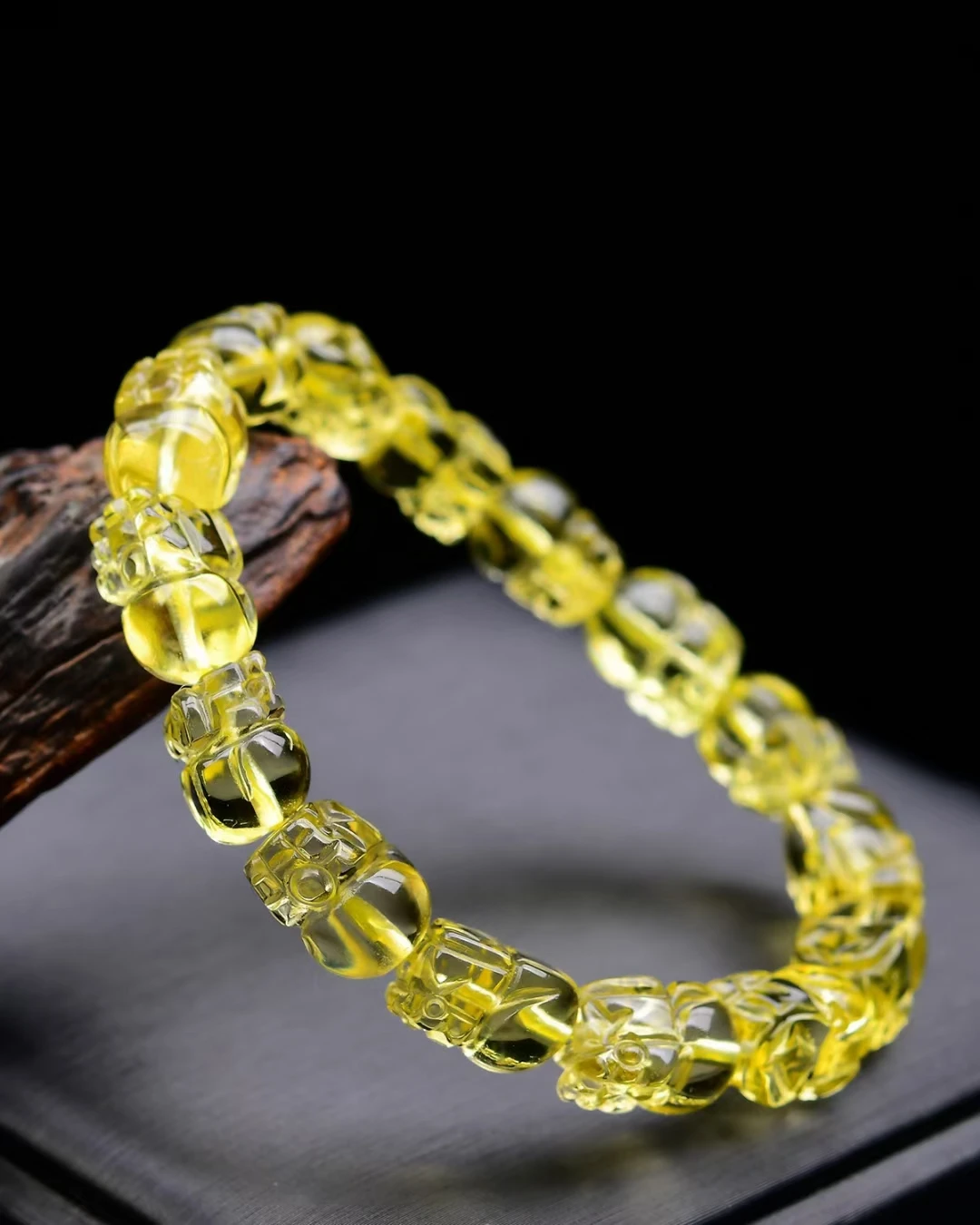 

Natural Yellow Citrine Quartz Fox Bracelet Jewelry 9*8*7mm Women Men Citrine Beads Wealthy Stone Birthday Gift AAAAA