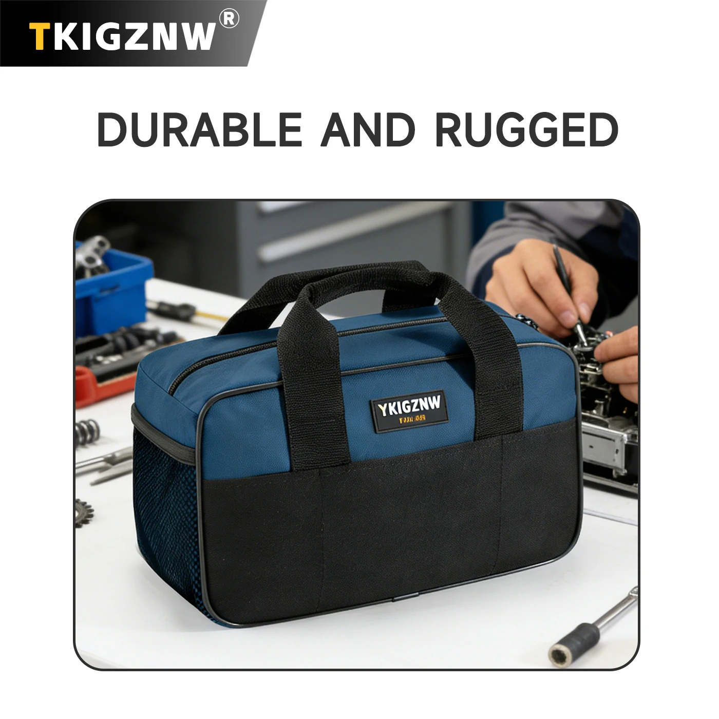 

Сумка-органайзер для инструментов TKIGZNW14, 14 дюймов, с множеством карманов, синяя