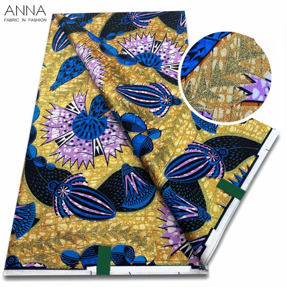 Grand Super 100% Cotton African Wax Fabric High Quality Ankara Wax Print Fabric 6yards Women Fabric For Sewing VLS-65