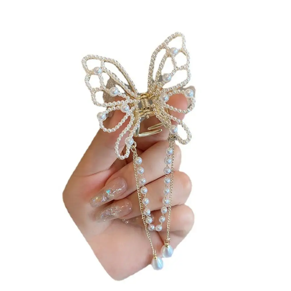 Tassel Claw Clips Pearl Butterfly Clips New Charms Fancy Hair Clips Metal Styling Accessories Claw Clips Women Girls