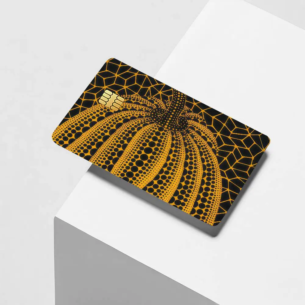 Art yayoi Kusama Credit Card Decorative Card Stickers Suitable For Bank Cards Metro Transit Anti-scratch Gift 4PCS